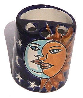Sun and Moon Toothbrush Holder Close-Up