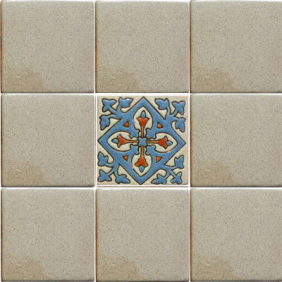 Cyan Verona Alhambra Talavera Mexican Tile Details