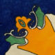 Yellow Bat Corner Talavera Mexican Tile