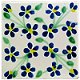 Blue Violets Talavera Mexican Tile