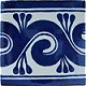 Caracol azul Talavera Mexican Tile
