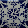 TalaMex Blue Bouquet Talavera Mexican Tile