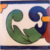 Right Green Greca Talavera Mexican Tile