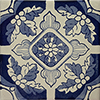 TalaMex Blue Poinsettias Talavera Mexican Tile