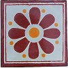 Brown Daisy Talavera Mexican Tile