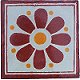 Brown Daisy Talavera Mexican Tile