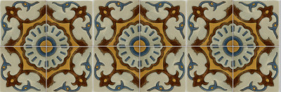 Alhambra HV102 Talavera Mexican Tile Details