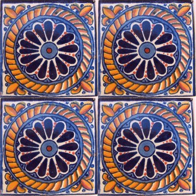 TalaMex Lazo Talavera Mexican Tile Close-Up