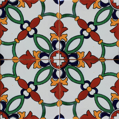 TalaMex Lattice Santa Barbara Mexican Tile  Close-Up