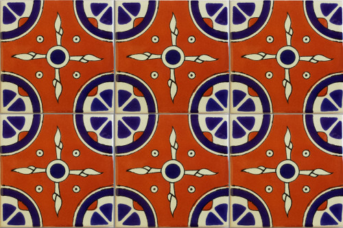 Navajo Talavera Mexican Tile Close-Up