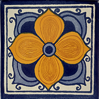 TalaMex Marigold Talavera Mexican Tile