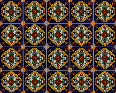 TalaMex Zarza Talavera Mexican Tile Close-Up