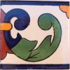 Left Green Greca Talavera Mexican Tile