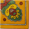 Orange Royal Crown Talavera Mexican Corner Tile