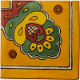 Orange Royal Crown Talavera Mexican Corner Tile