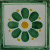 Green Daisy Talavera Mexican Tile