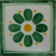 Green Daisy Talavera Mexican Tile