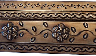Brown Bower Talavera Tin Mirror Close-Up