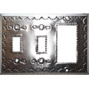 Double Toggle-Decora Silver Tin Switchplate
