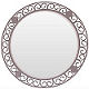 Circular Beveled Wrought Iron Mirror