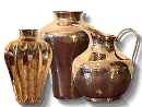 Polished copper vases
