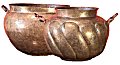 Handcrafted hammered copper pot
