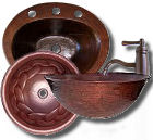Hammered Bathroom Copper Sinks