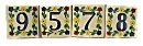 Talavera ceramic house number