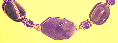 Handmade Amethyst Necklace Close-Up