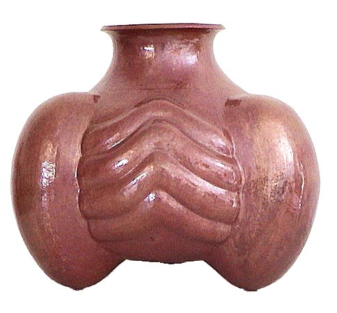 Arts & Crafts Three-Leg Copper Vase