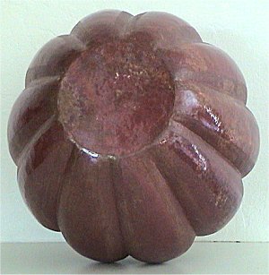 Arts & Crafts Hammered Pumpkin Copper Vase Close-Up