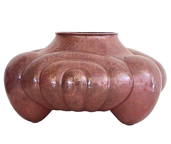 Arts & Crafts Horseshoe Copper Vase