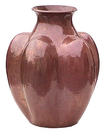 Arts & Crafts Pumpkin Copper Vase