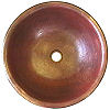 Hammered Round Natural Bathroom Copper Sink