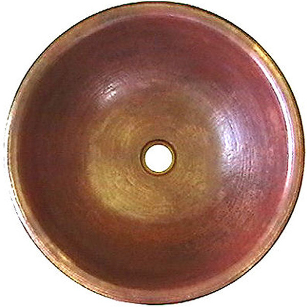 Hammered Round Natural Bathroom Copper Sink