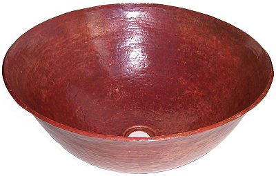 Natural Hammered Round Bathroom Copper Vessel