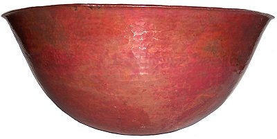 Natural Hammered Round Bathroom Copper Vessel Close-Up