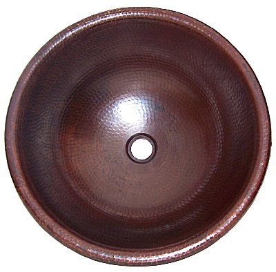 Hammered Round Bathroom Copper Sink