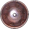 Hammered Round Grapes Bathroom Copper Sink