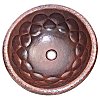 Hammered Round Drops Bathroom Copper Sink