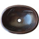 Hammered Oval Lizards Bathroom Copper Sink