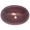 Undermount Hammered Oval Bathroom Copper Sink