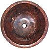 Undermount Hammered Round Bathroom Copper Sink