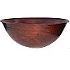 Weathered Hammered Round Bathroom Copper Vessel