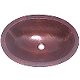 Undermount Hammered Oval Bathroom Copper Sink II