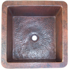 Squared Undermount Hammered Bathroom Copper Sink III