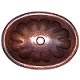 Hammered Oval Shell Bathroom Copper Sink