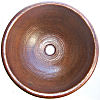 Terra Hammered Round Bathroom Copper Sink