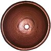 Terra Hammered Round Bathroom Copper Sink