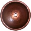 Terra Undermount Hammered Round Bathroom Copper Sink